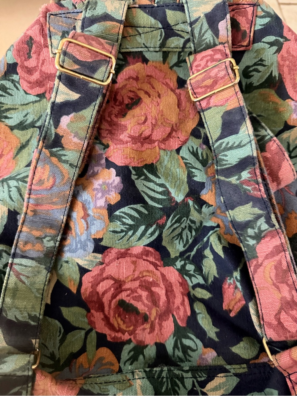Gitano Floral Canvas Drawstring Backpack - Multicolor - Picture 5 of 10